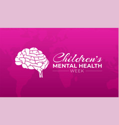 Pink Elegant Children Mental Health Week