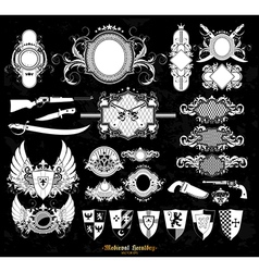 Set Medieval Heraldry Royalty Free Vector Image