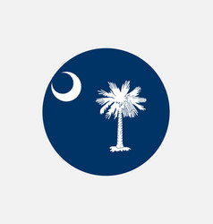 South Carolina Sc Usa Us Round Circle State Flag