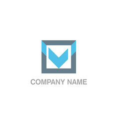 Square business company logo Royalty Free Vector Image