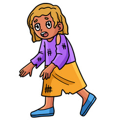 Child Walking Cartoon Colored Clipart