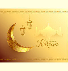 Golden Moon Ramadan Kareem Arabic Muslim Festival