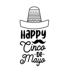 Happy Cinco De Mayo Design On White Background