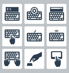 Keyboard And Typing Related Icon Set