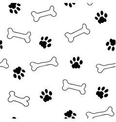 Seamless Repeat Pattern Pet Dog Paw Foot