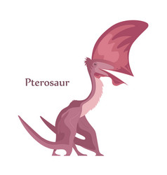 Ancient Flying Big Pangolin Pterosaur On White