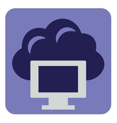 Computer Cloud On A White Background