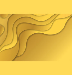 Abstract Shiny Golden Color Paper Cut Background