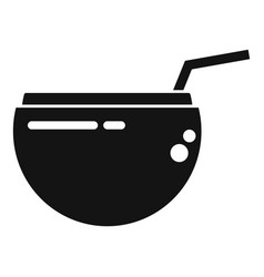 Coconut Cocktail Icon Simple Industry