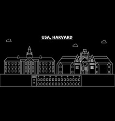 Harvard Silhouette Skyline Usa