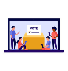 Online Voting Concept With Computer Screen