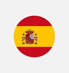 Spain Spanish Round Circle Country Banner Flag