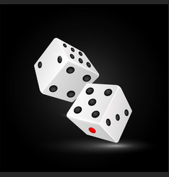 Two White Poker Dice