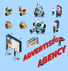 Advertising Agency Isometric People