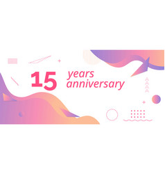 15th Anniversary Logo Birthday Celebration