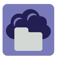 Cloud With Folder On A White Background