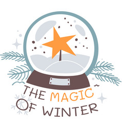 Magic Of Winter Snow Globe Sticker