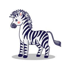 Cute Zebra Cartoon Kids Isolated