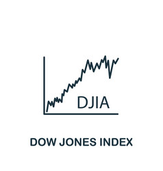 Dow Jones Index Icon Monochrome Simple Policy