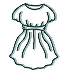 Empire Waist Dress On A White Background