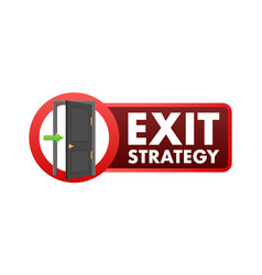 Exit Strategy Icon Label Emergency Protection