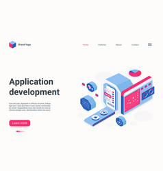 App Development Isometric Landing Page