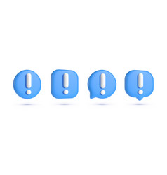 Big Set Of 3d Realistic Exclamation Mark