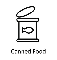 Canned Food Outline Icon Design