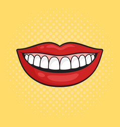 Female Smile Mouth Pinup Pop Art