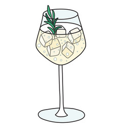 Saint Germain Spritz Classic Cocktail In Wine