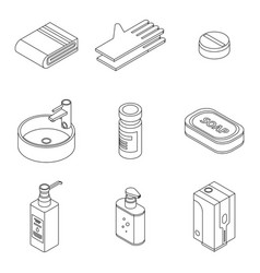 Sanitation Icons Set Outine