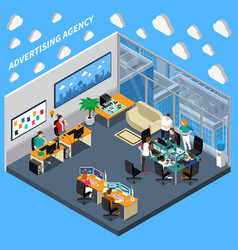 Advertising Agency Isometric Composition