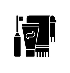 Brushing Teeth Black Glyph Icon