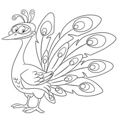 Cute Cartoon Peacock