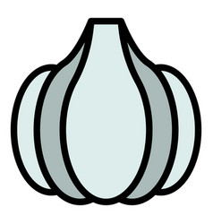 Garlic Food Icon Color Outline