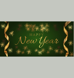 Happy New Year Elegant Green And Gold Background