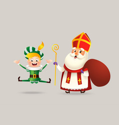 Kid And Saint Nicholas Or Sinterklaas