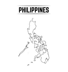 Outline Simple Map Of Philippines