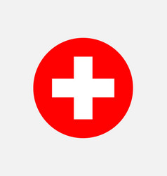 Switzerland Swiss Round Circle Country Banner Flag