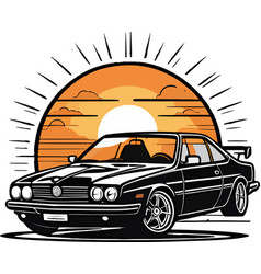 Amazing Lovely Sport Car Sunrise Summer Art