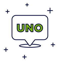 Filled Outline Uno Card Game Icon Isolated