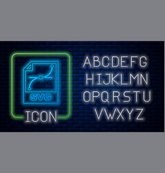 Glowing Neon Svg File Document Download