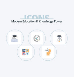 Modern Education And Knowledge Power Flat Icon