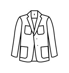 Blazer Outerwear Male Line Icon