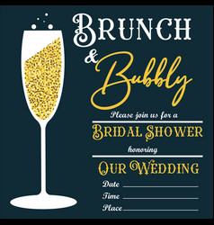 Brunch And Bubbly Invitation Bridal Shower