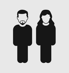 Couple Icon Standing Male And Female Symbol On