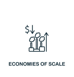 Economies Of Scale Icon Monochrome Simple Policy