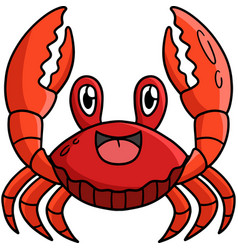 Red Jamaican Crab Marine Animal Cartoon Clipart