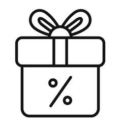 Sale Gift Box Icon Outline Digital