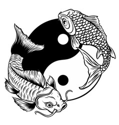 Yin Yang Koi Fish Art